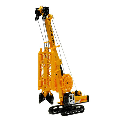 Alloy Rotary Drilling Rig Crawler Excavator Diecast Construction Vehicle Model Children Collection Decoration Model Toys