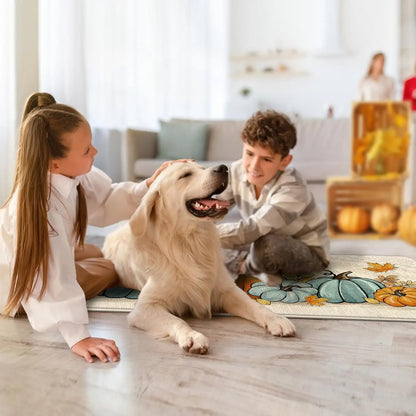 It's Fall Y'all Pumpkin Kitchen Rugs Autumn Maple Leaves Living Room Entrance Non-slip Floor Mat Thanksgiving Carpets Home Decor