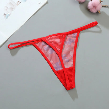 Sexy Lace Panties Women Transparent Low-waist Underpant Hollow Thong For Female Briefs Seamless G-string Underwear Sexy Lingerie