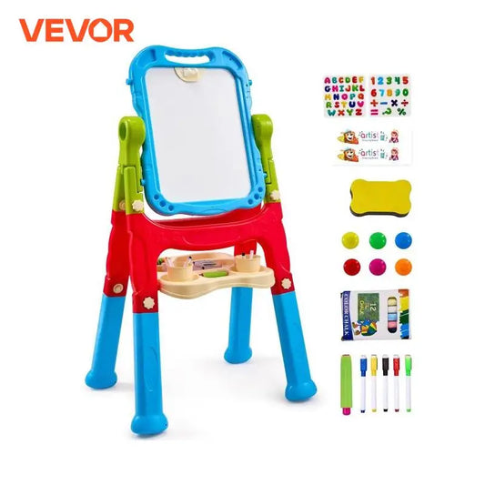 VEVOR Children Magnetic Drawing Board Painting Art Easel with Chalkboard Wordpad Baby Color Graffiti Drawing Toys Gift for Kids