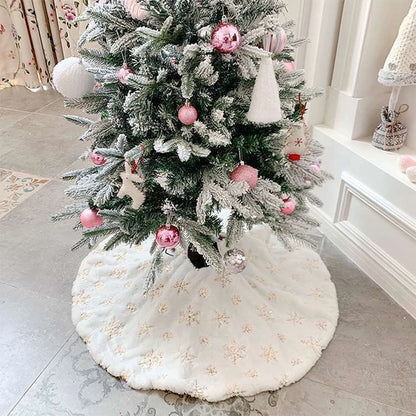 Christmas Tree Skirt Mat Under The Tree Christmas Decorations For Home Snowflake 78/90/122cm New Christmas Tree Foot Carpet