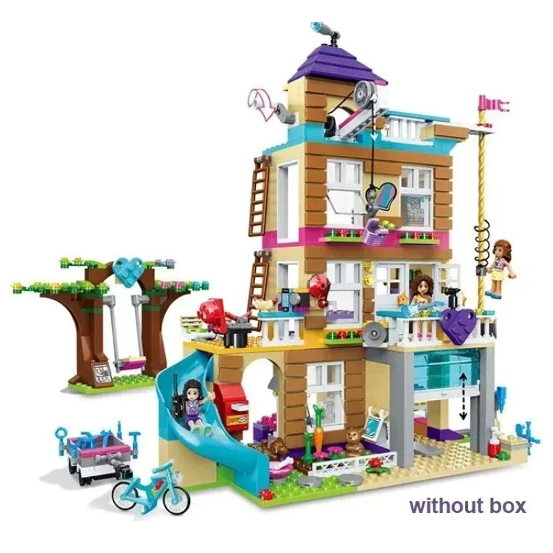 865pcs Friendship Club Hobbies Blocks Friends Hotel and House Toys Sets Friends for Girl Christmas Gifts