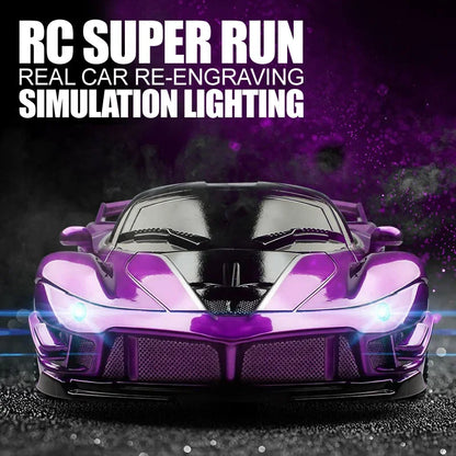 1:18 4ch RC car wireless high speed drift racing 2.4g remote control cars kids electric toy LED light vehicle model for children