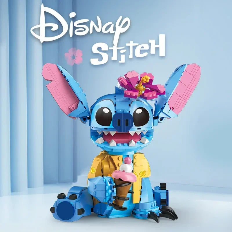 Miniso Disney New Lilo & Stitch Compatible Building Blocks Bricks Desktop Decorations Girls Boys Birthday Christmas Gift Toys