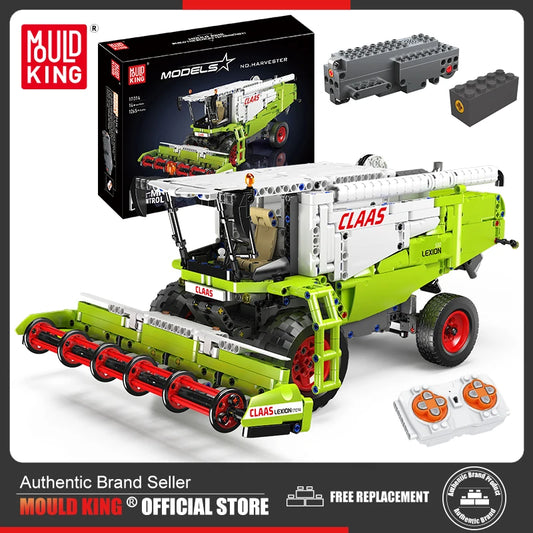 Mould King 17014 Technical Car Building Block The Remote Control Harvester Model Assembly Truck Bricks Toys Kids Christmas Gift