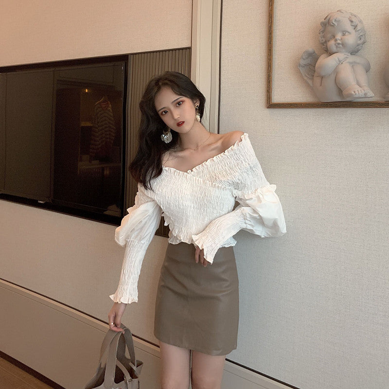 Puff sleeve Off shoulder blouse shirt