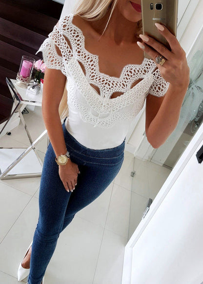 Lace signature blouse