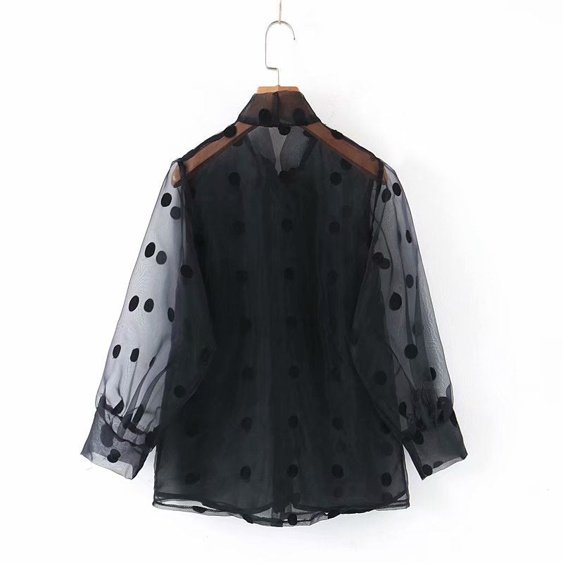 Black long sleeve blouse