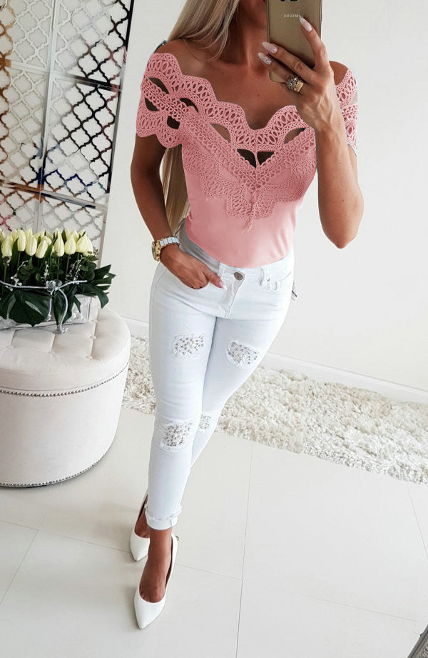 Lace signature blouse