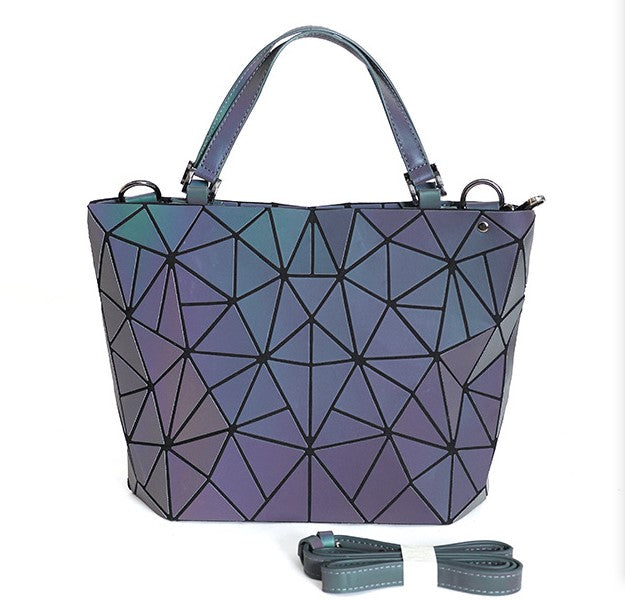 Geometric Luminous Purse And Handbag