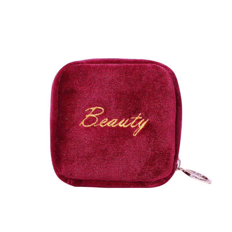 Velvet Lipstick Bag with Coin Purse