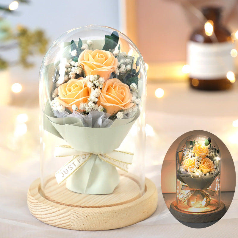 Bouquet Glass Cover Christmas Gift