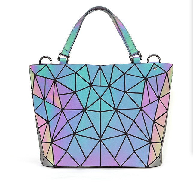 Geometric Luminous Purse And Handbag