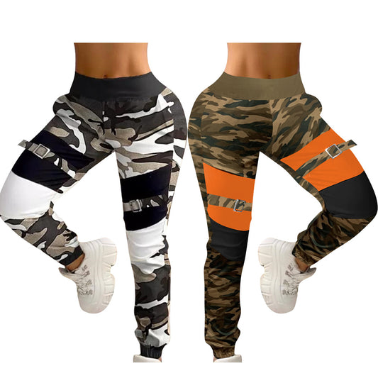 Fashionable camouflage printed casual pants