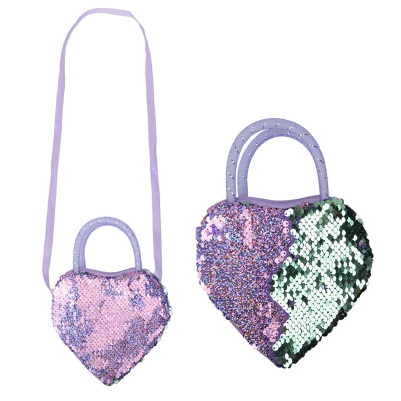 Cute Heart Shape Girls Kids Purse Handbag