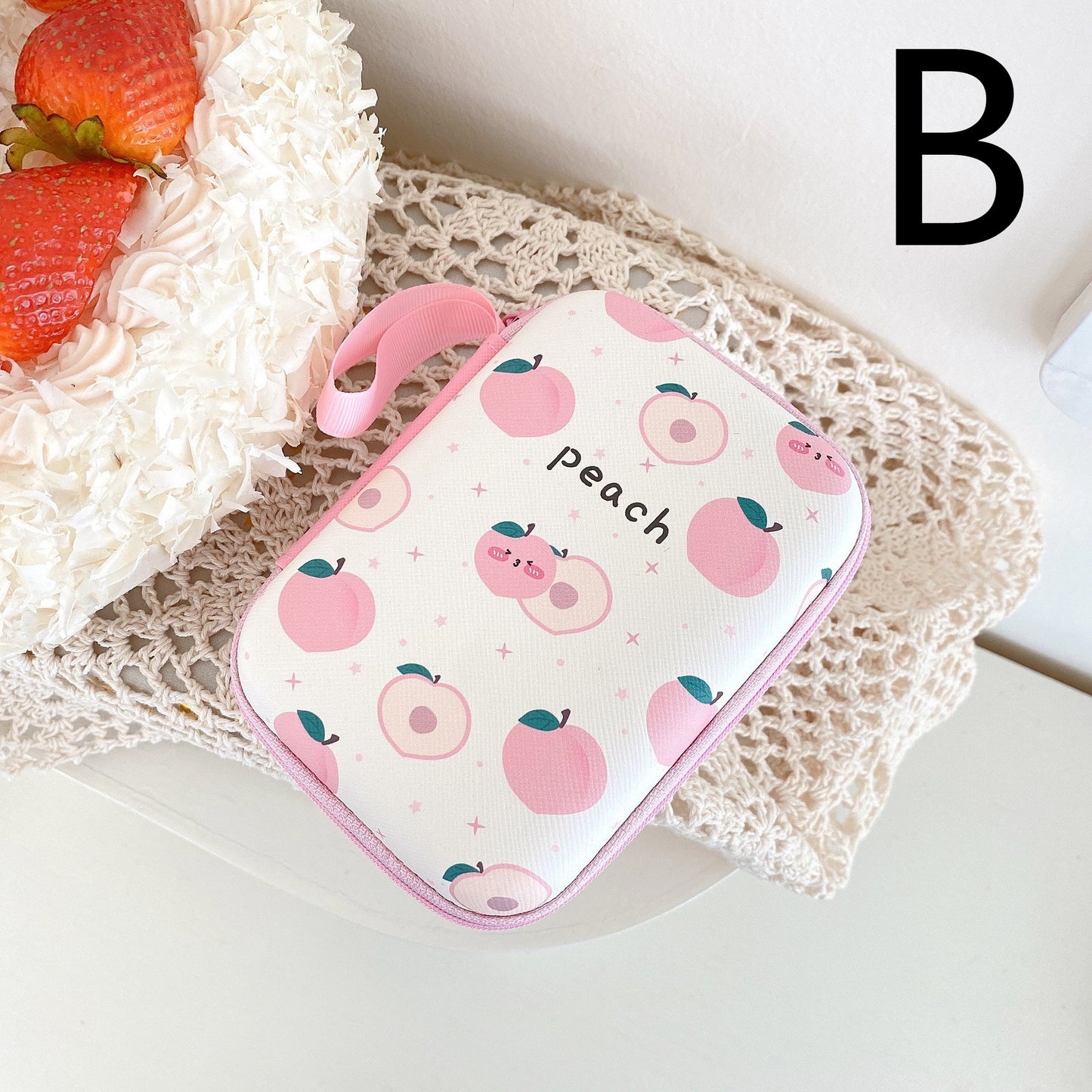 Fruit Rectangular Earphone Storage Bag Coin Purse