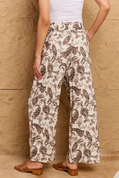 OOTD Look At MePaisley Printed Wide Leg Pants