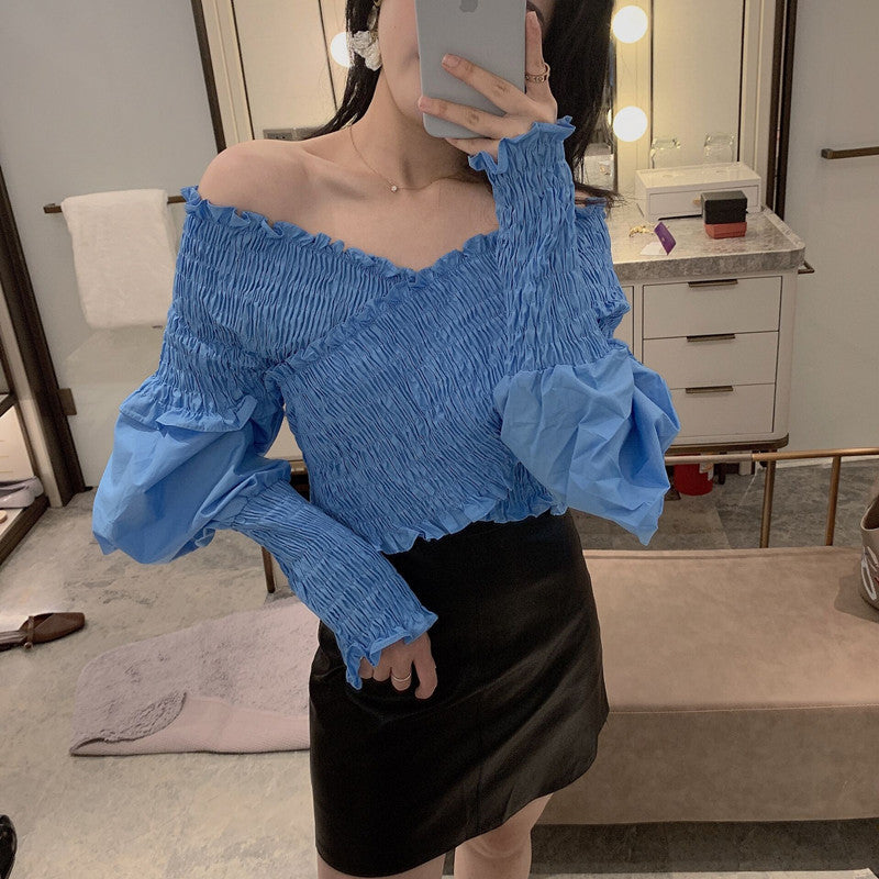 Puff sleeve Off shoulder blouse shirt