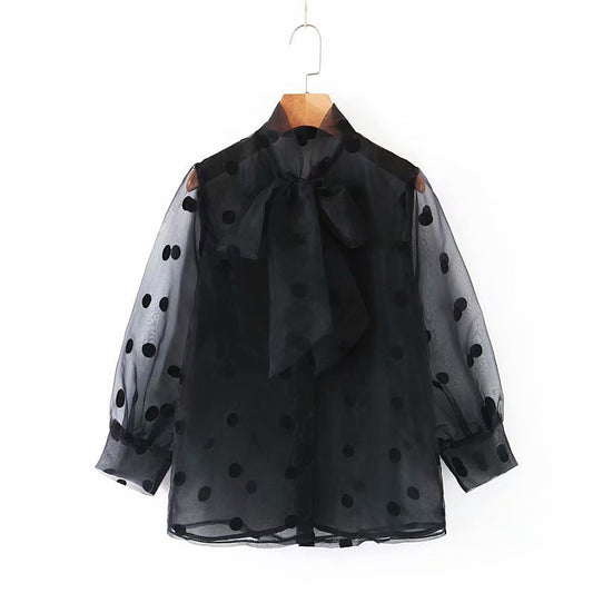 Black long sleeve blouse