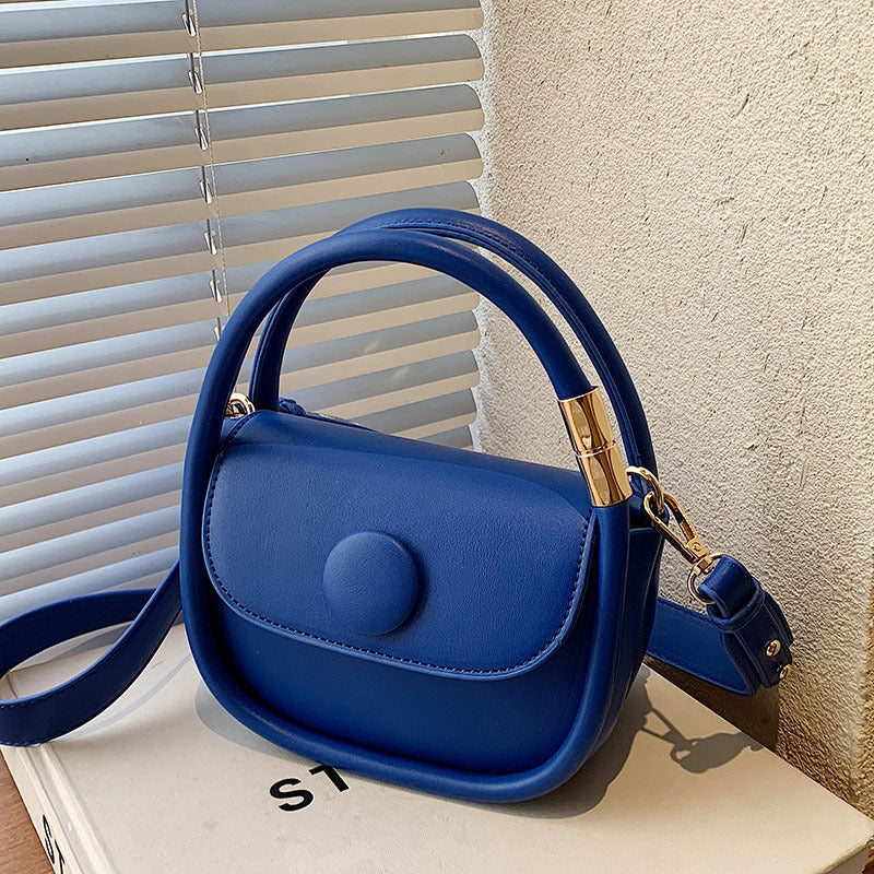 Leather Crossbody Bags With Short Handles For Women Branded Luxury Blue Top Quality Shoulder Handbags And Purse