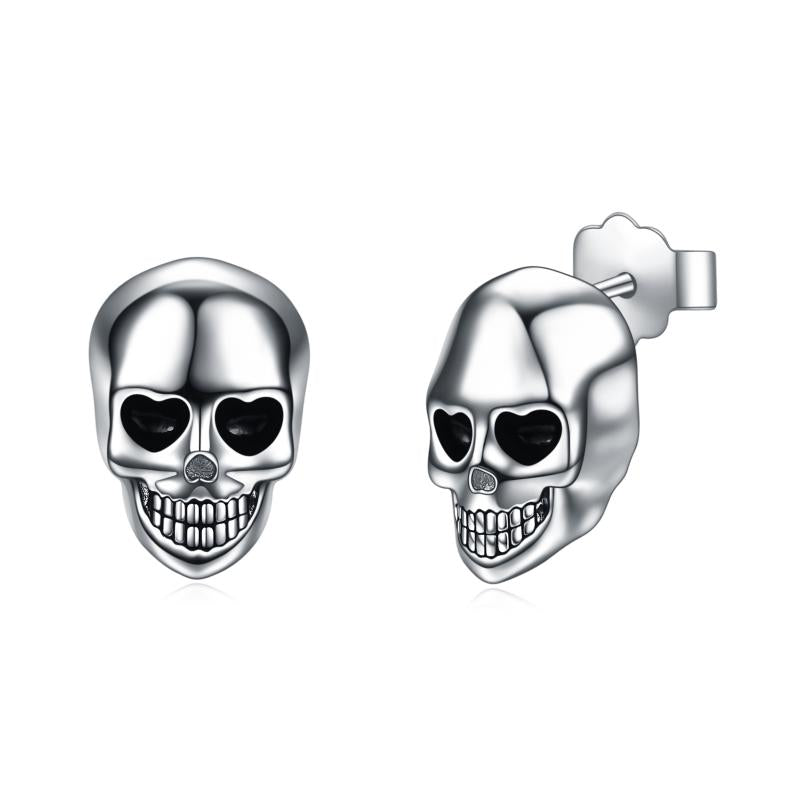 Skull Stud Earrings Sterling Silver Gifts for Women Girls Friend