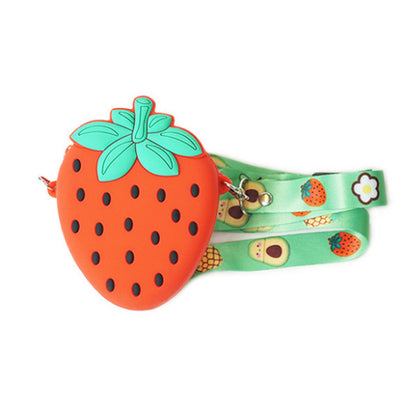 Children's Fruit Coin Purse Silicone Mini Shoulder Bag