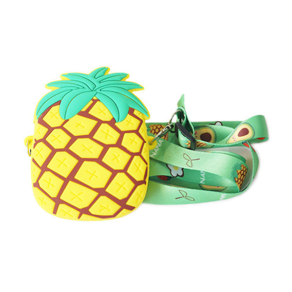 Children's Fruit Coin Purse Silicone Mini Shoulder Bag