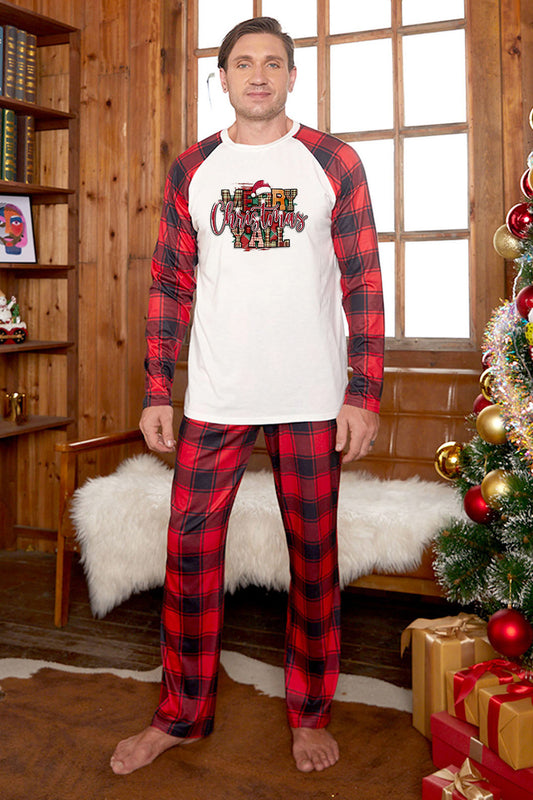 MERRY CHRISTMAS Y'ALL Graphic Top and Plaid Pants Set