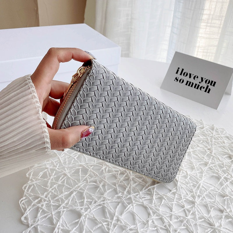 U Leather Pattern Clutch Bag Simple Fashion Lady Purse