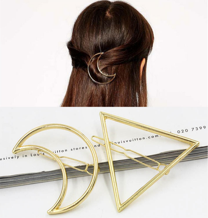 Hairpins Triangle Moon Hair Pin Jewelry