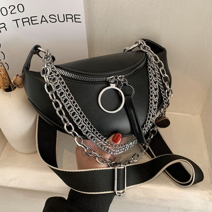 Designer Bags Women Fashion Bag Chains Saddle Crossbody Bags For Women 2022 New Luxury Handbags Shoulder Bag Leather Purse Black