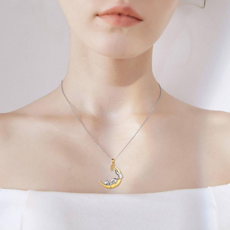 925 Sterling Silver Fox Gift for Women Lucky Gold Fox Necklace Animal Jewelry Gift for Girlfriend