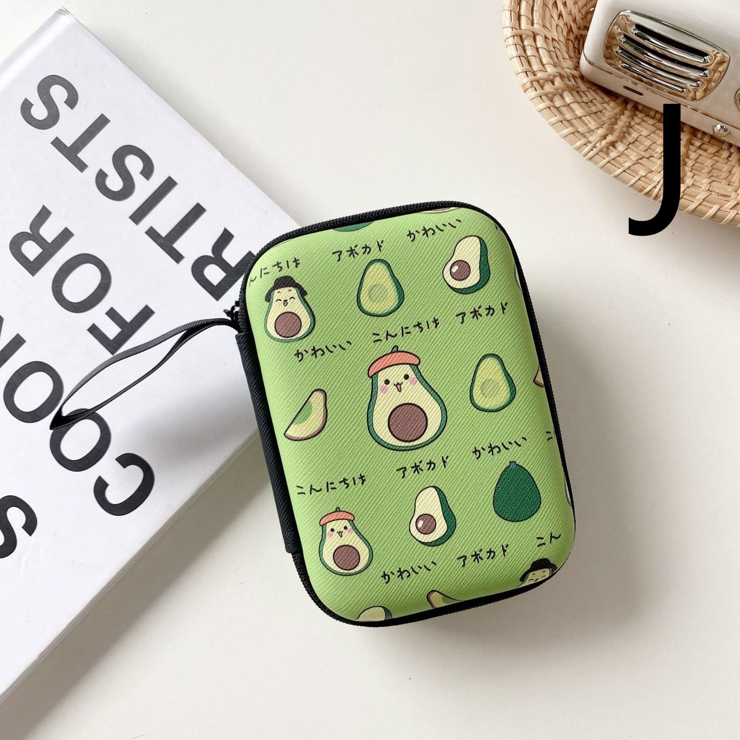 Fruit Rectangular Earphone Storage Bag Coin Purse