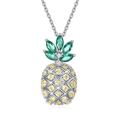 Pineapple Necklace Sterling Silver Dainty Pineapple Pendant Necklace Jewelry Gift