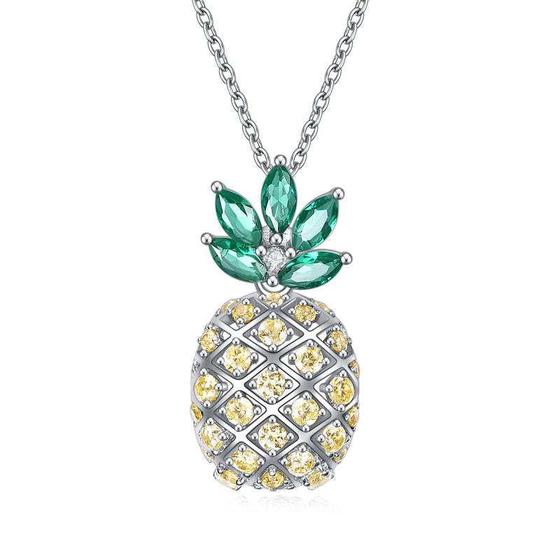 Pineapple Necklace Sterling Silver Dainty Pineapple Pendant Necklace Jewelry Gift