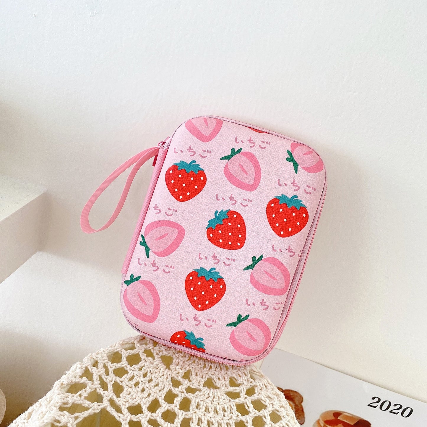 Fruit Rectangular Earphone Storage Bag Coin Purse