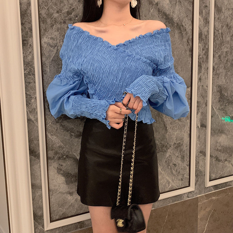 Puff sleeve Off shoulder blouse shirt