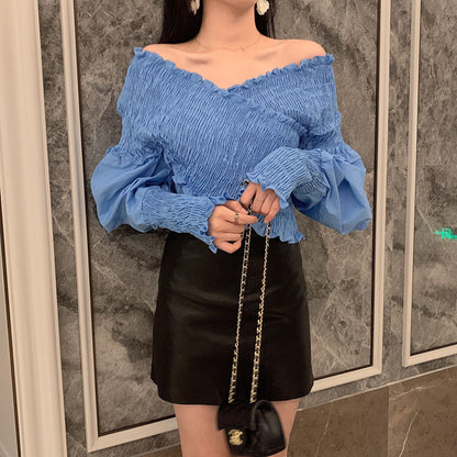 Puff sleeve Off shoulder blouse shirt