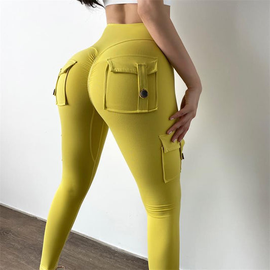 Workwear sweatpants autumn peach hips nude yoga pants