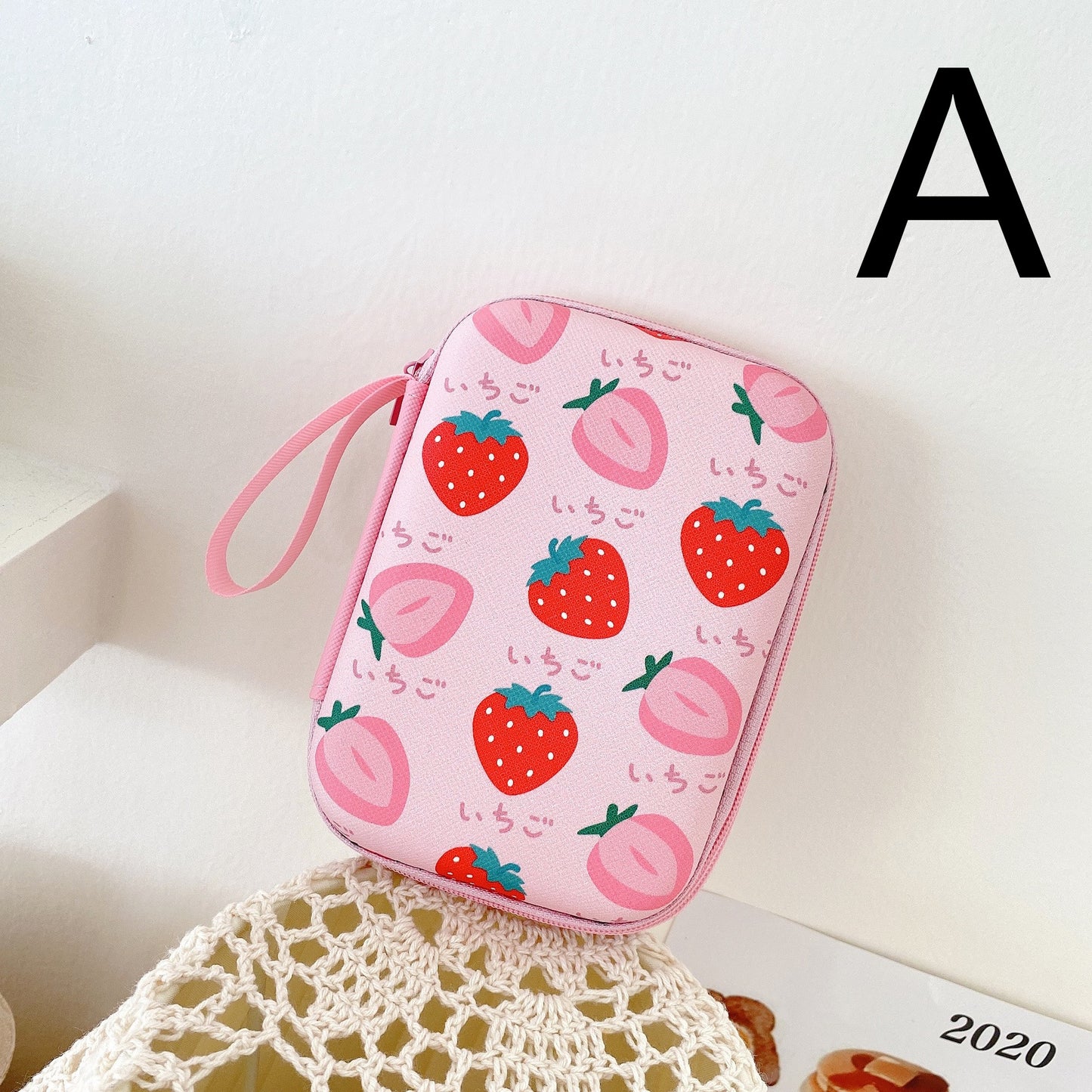 Fruit Rectangular Earphone Storage Bag Coin Purse