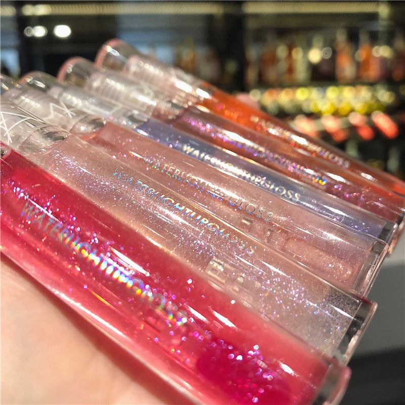 Liquid Mirror Half Transparent Lip Gloss Glaze Wet Crystal Jelly Liquid Lipstick Moisturize Shimmer Lip Oil Tint Care Makeup New