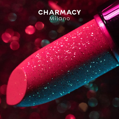 CHARMACY Shiny Metallic Lipstick Glitter Matte Lipstick Velvet Lipstick Lip Makeup Diamond Shimmer Red Lipstick Beauty Cosmetic