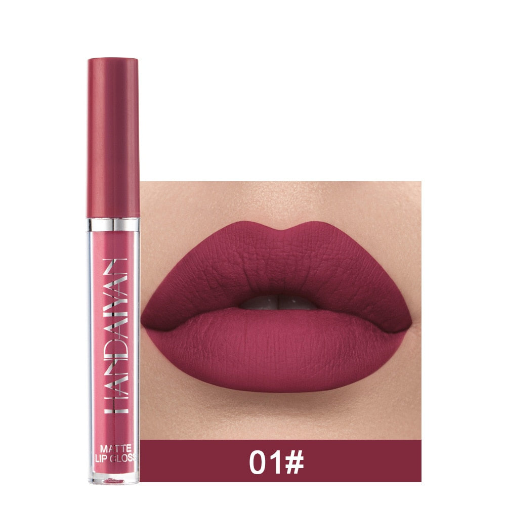 Waterproof Lip Gloss Lipstick Beauty Cosmetics Lipsticks Red Lip Tint Matte Lipstick Long Lasting Moisture Lips Makeup Lip Gloss