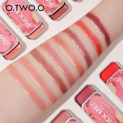 O.TWO.O Multifunctional Makeup Palette 3 IN 1 Lipstick Blush For Face Eyeshadow Lightweight Matte Lip Tint Natural Face Blush