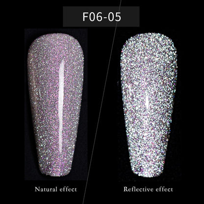 Vendeeni 15ml Glitter Chips Diamond Gel Nail Polish Sparkling Laser Nail Art Gel Varnish UV LED Soak Off Gel Lacquer 15 Colors