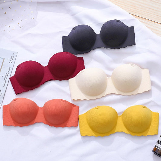 Women Invisible Bra Sexy Lingerie Seamless Bras Push Up Underwear For Girls Strapless Bralette Brassiere 7 Colors Intimates