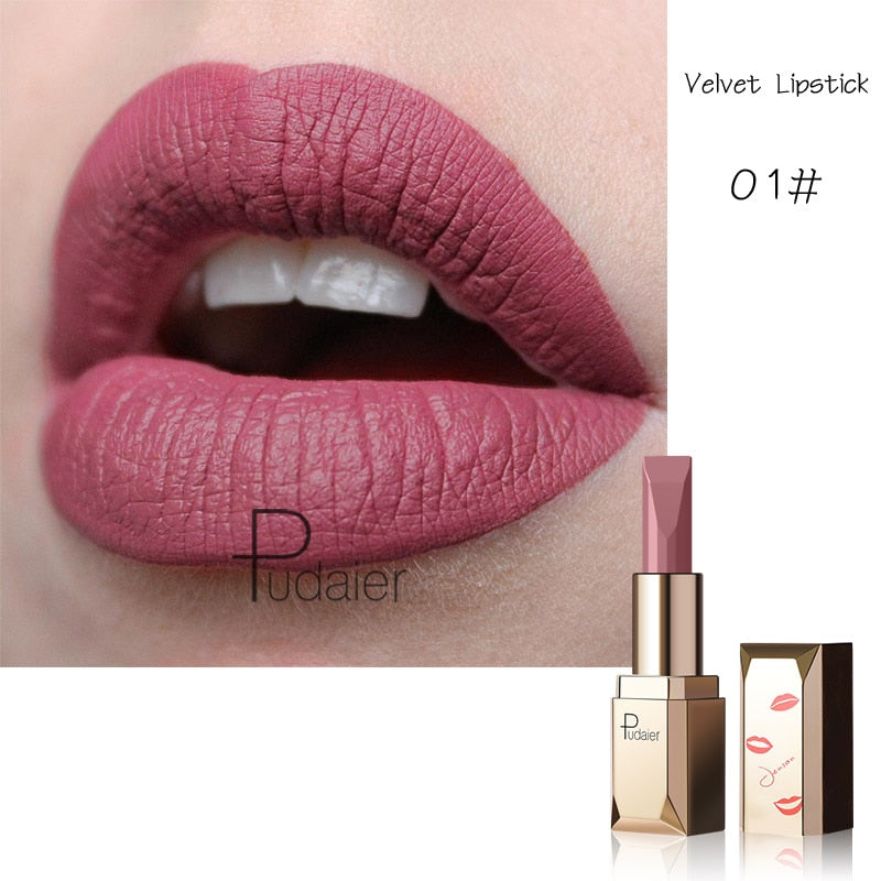 Pudaier Brand Matte Lipstick Professional Makeup for Women Long Lasting Velvet Tint Matt Sexy Lip Stick Nice Shades Batom Matte