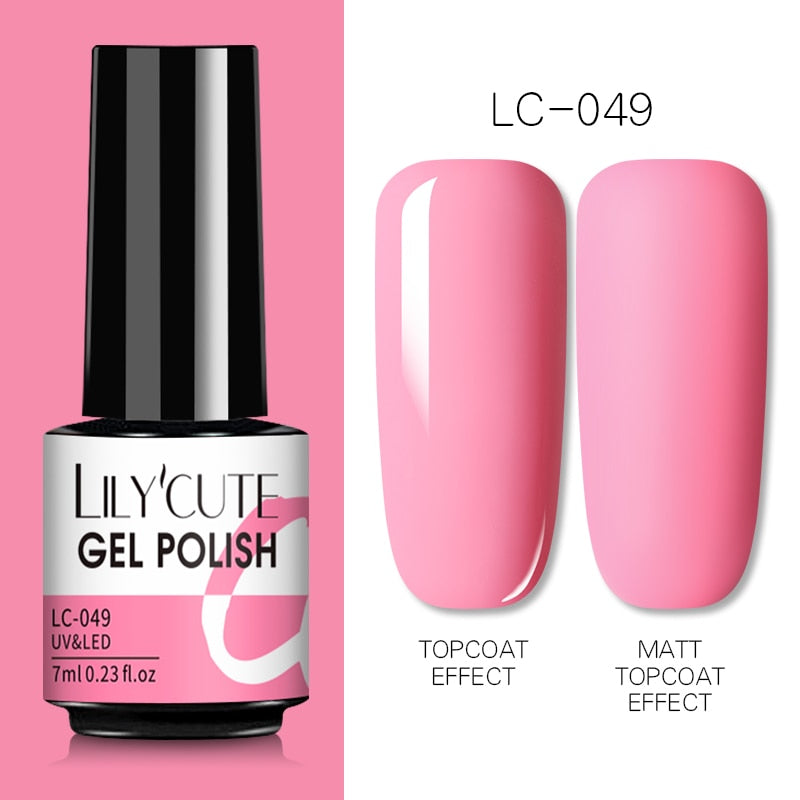 LILYCUTE 7ML Gel Nail Polish Nude Vernis Semi-Permanent Nail Polish For Nails Soak Off UV LED UV Gel DIY Nail Art Gel Varnishes