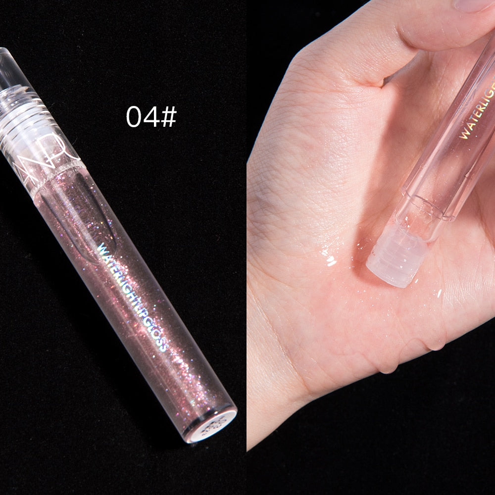 Liquid Mirror Half Transparent Lip Gloss Glaze Wet Crystal Jelly Liquid Lipstick Moisturize Shimmer Lip Oil Tint Care Makeup New