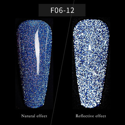 Vendeeni 15ml Glitter Chips Diamond Gel Nail Polish Sparkling Laser Nail Art Gel Varnish UV LED Soak Off Gel Lacquer 15 Colors